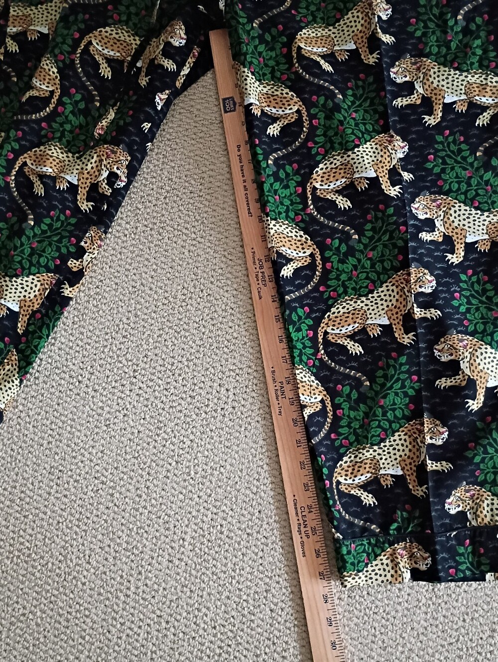 Printfresh Bagheera Leopard Pajama Lounge Pants Green Organic Cotton Preppy Boho - Picture 7 of 8
